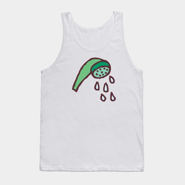 Shower Head Funny Nursery Cartoon Drawing Design Tank Top by skstring